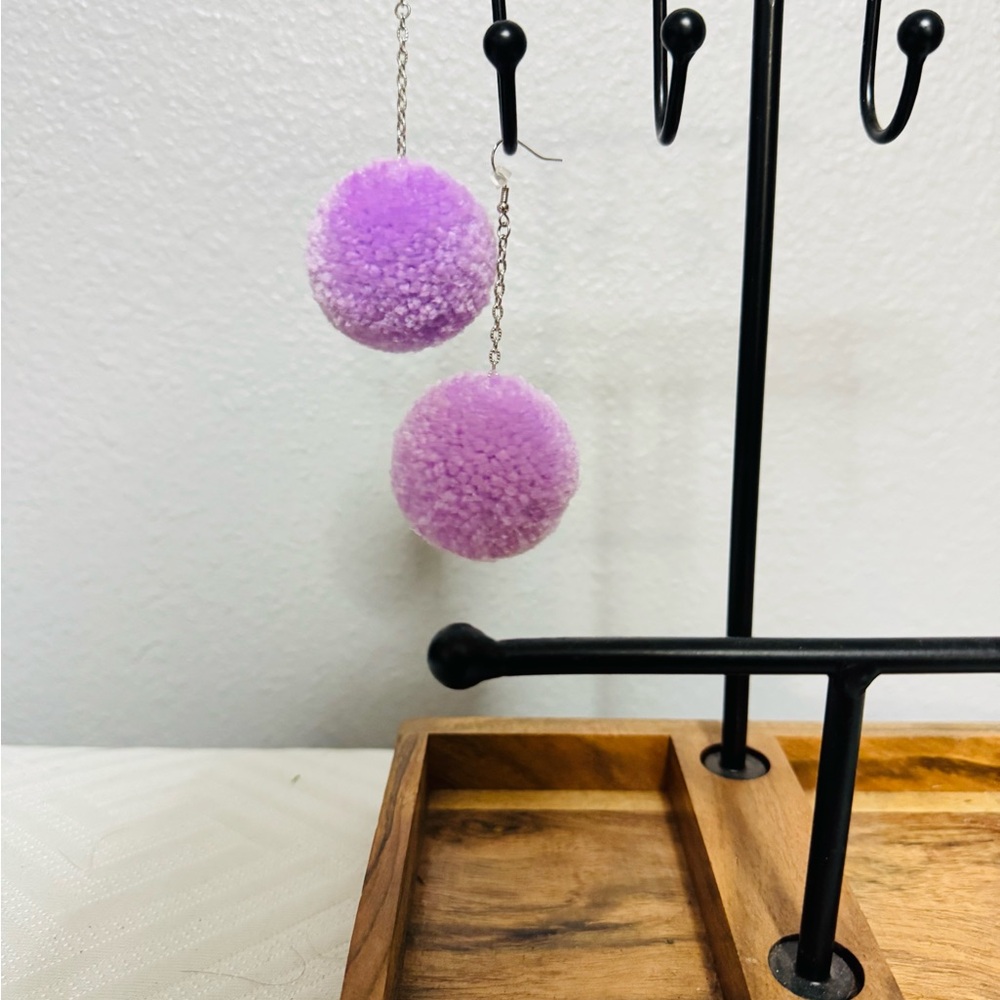 Purple Pom-Pom Hanging Decor
